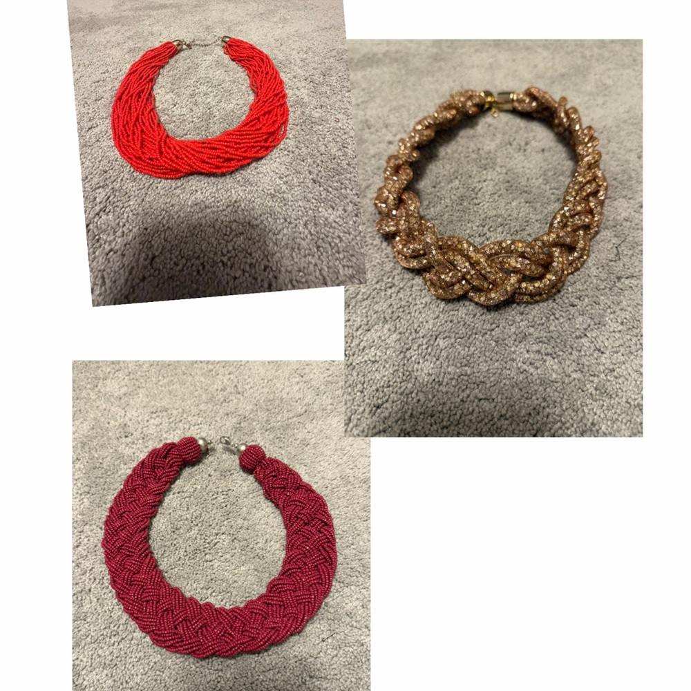 Elegant Red and Gold Women's Jewelry Set
